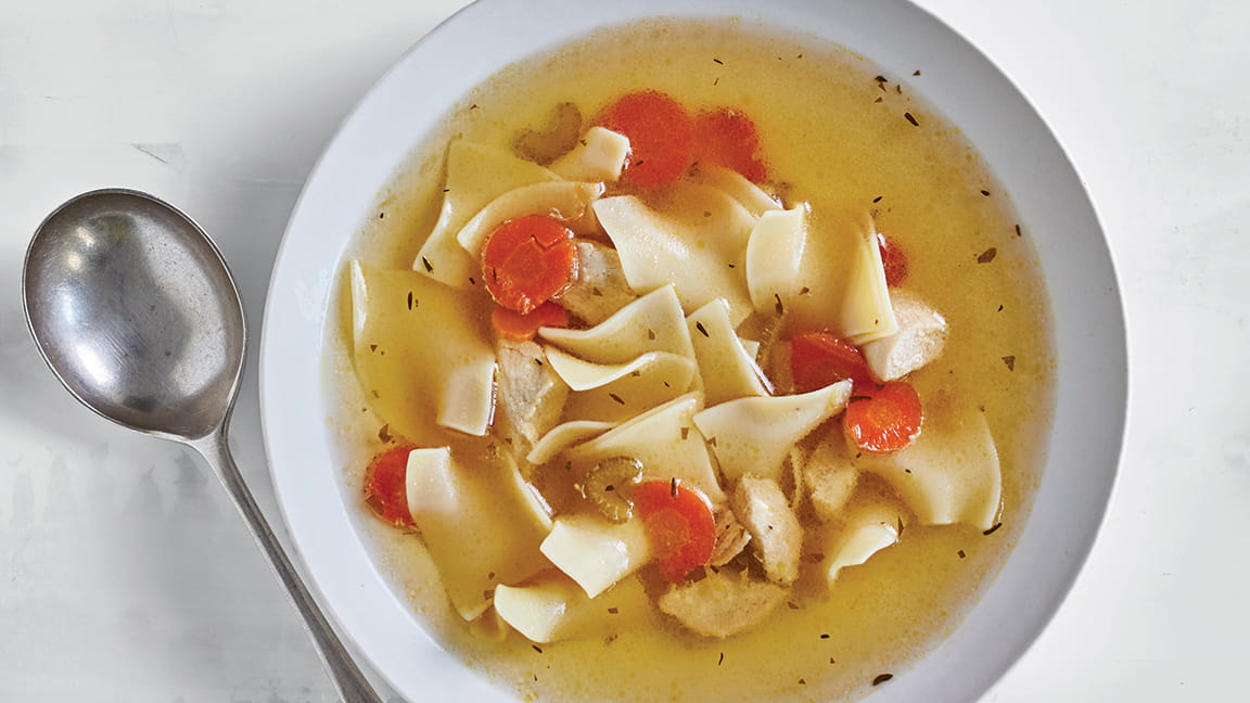 Mom's Chicken Noodle Soup made easy - CookingHeartSmart