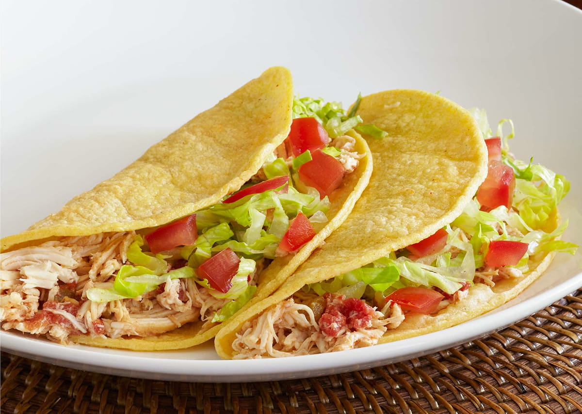 Heart Healthy Slow Cooker Shredded Chicken Tacos