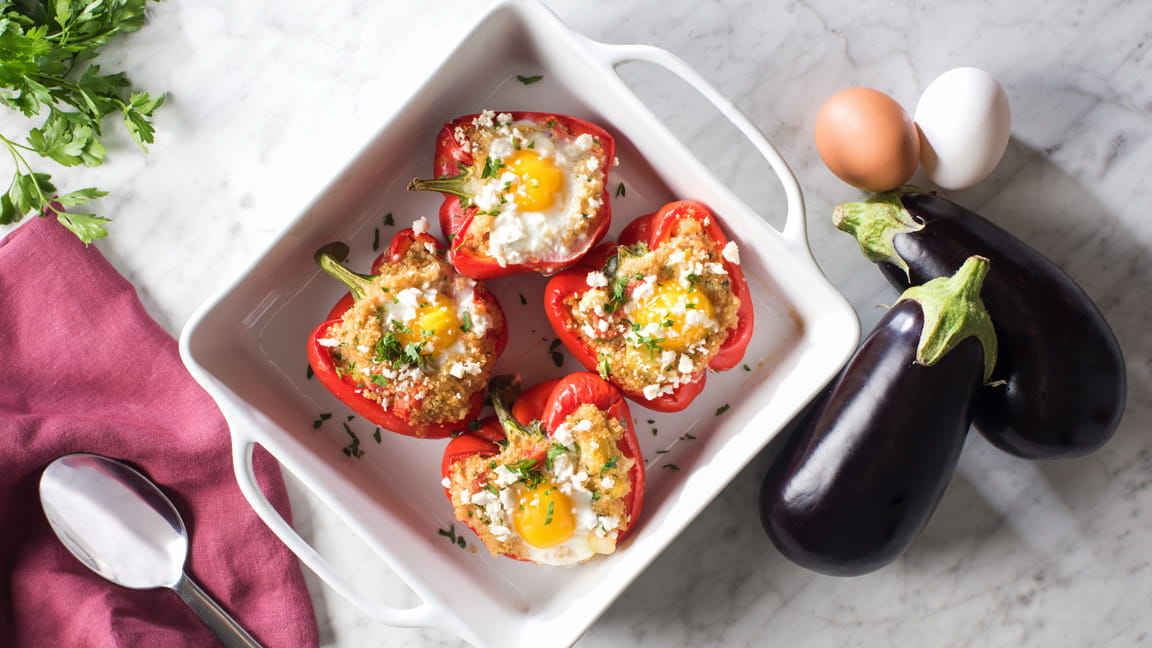Stuffed Quinoa Peppers with Eggs
