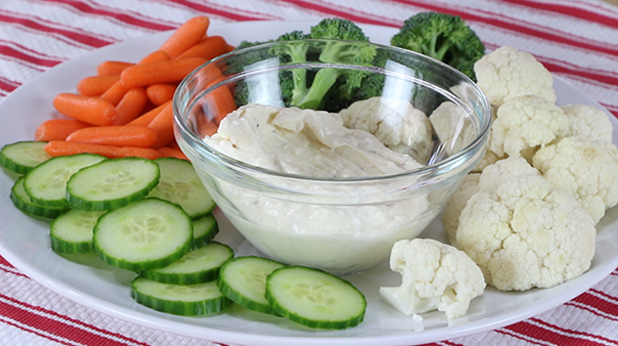 Sweet & Spicy Mustard Dip with Veggie Dippers 