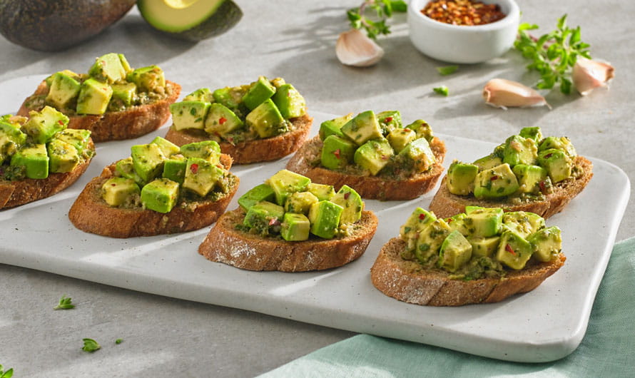 Chimichurri Avocado Bruschetta