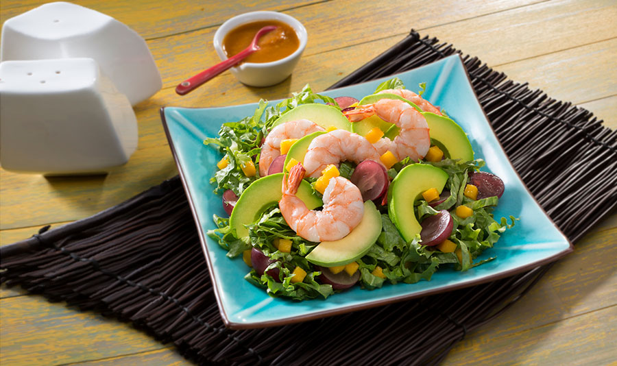 Avocados From Mexico Shrimp, Avocado, Winter Fruit Salad Heart-Check certified recipe