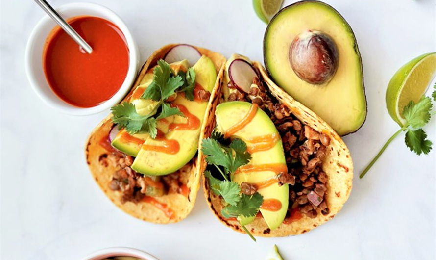 Chorizo-Spiced Lentil and Avocado Tacos