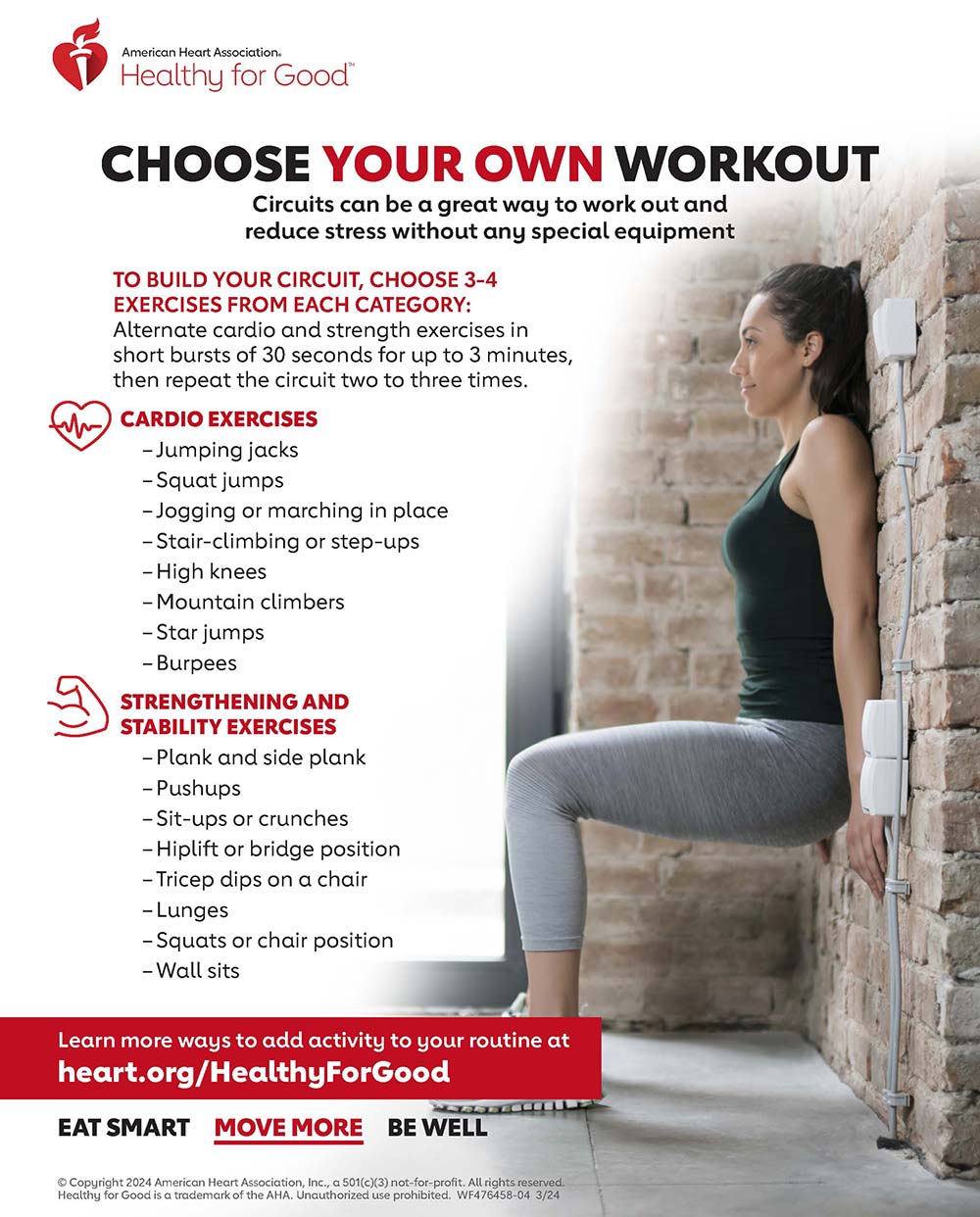 choose your own workout create a home circuit infographic