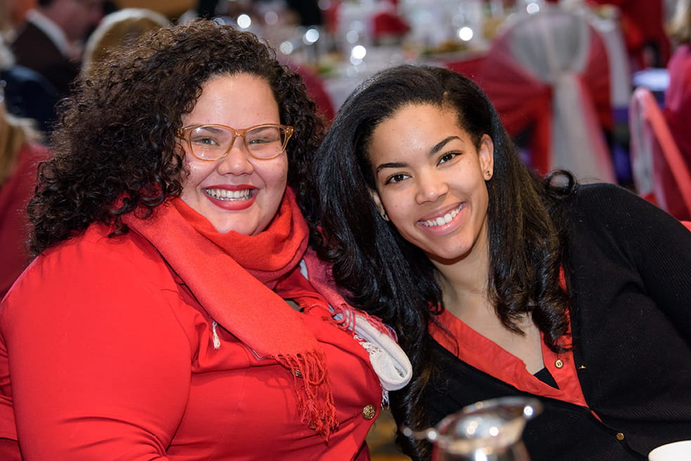Smiling women at the Go Red Luncheon