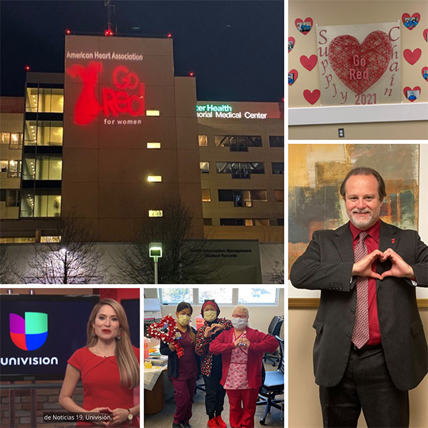 collage of images from 2021 Wear Red Day