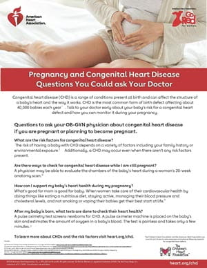 Pregnancy and CHD Questions to Ask Your Doctor