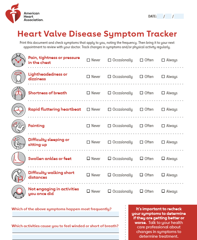 Heart valve disease symptom tracker thumbnail