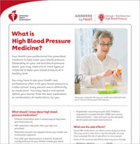 What is blood pressure medicine sheet