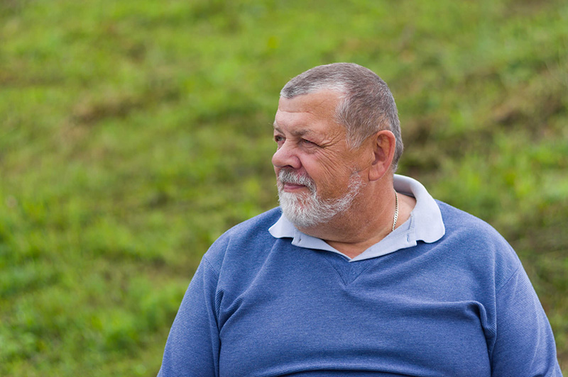 man looking pensive