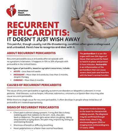 Recurrent Pericarditis fact sheet