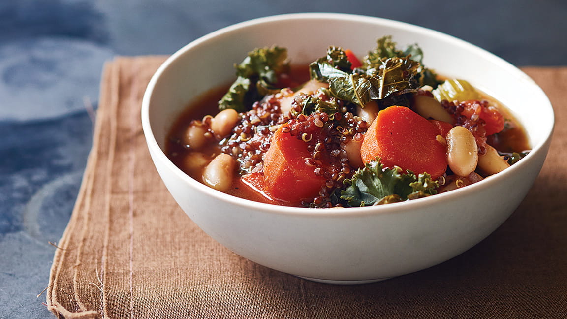 Kale and Red Quinoa Soup