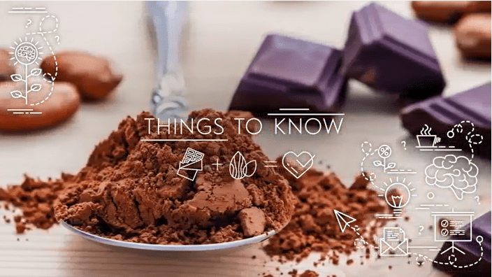 Cocoa powder-video short chocolate and almonds