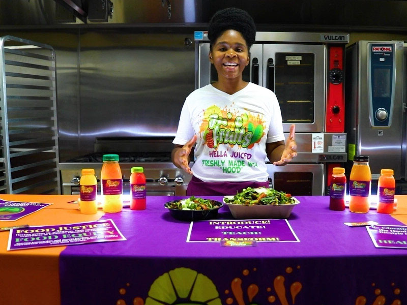 Bria Hutson is the owner of a plant-based eatery she founded with the help of Mandela Partners in Oakland, California. (Photo courtesy of Bria Hutson)