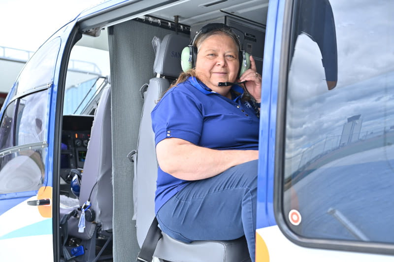 Marcy Dawson has been a flight nurse in North Dakota for 20 years and has also volunteered with local medical services. (Photo by Walter Johnson Jr./American Heart Association)