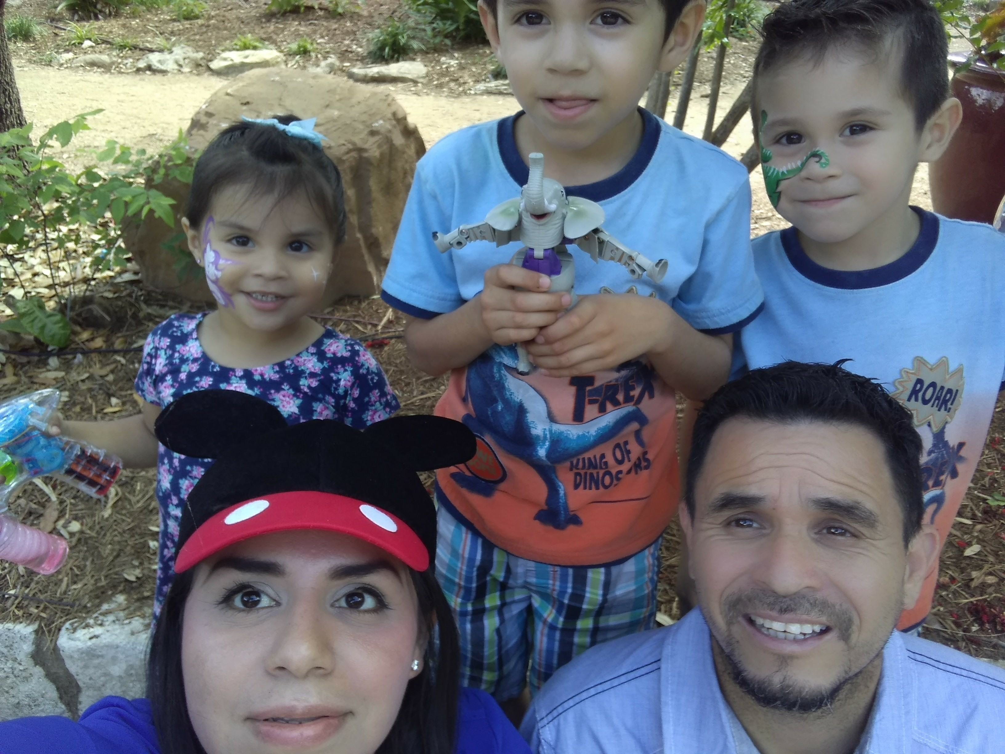 Stroke survivor Maria Juarez with husband and three children