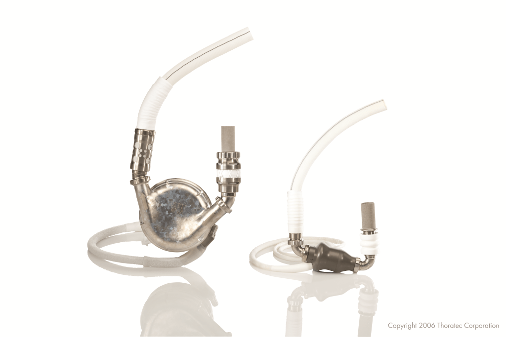 HeartMateII and XVE LVAD devices. Photo courtesy of St. Jude, Inc.