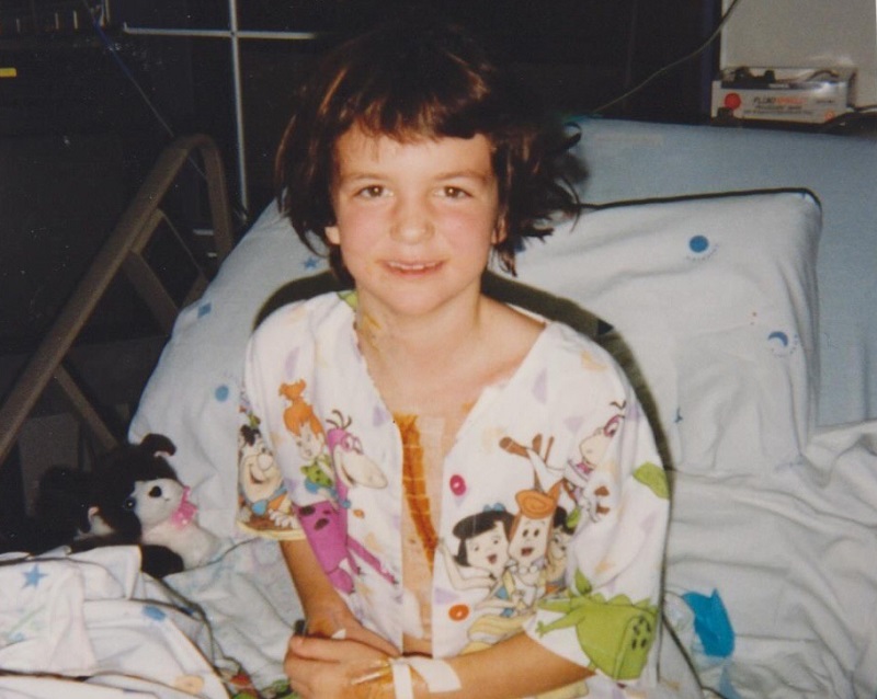 Mandi, age 8, after receiving a heart transplant.