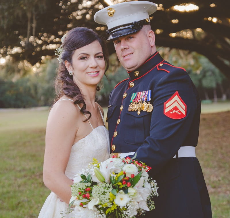 Mandi and Patrick Shelley on their wedding day.