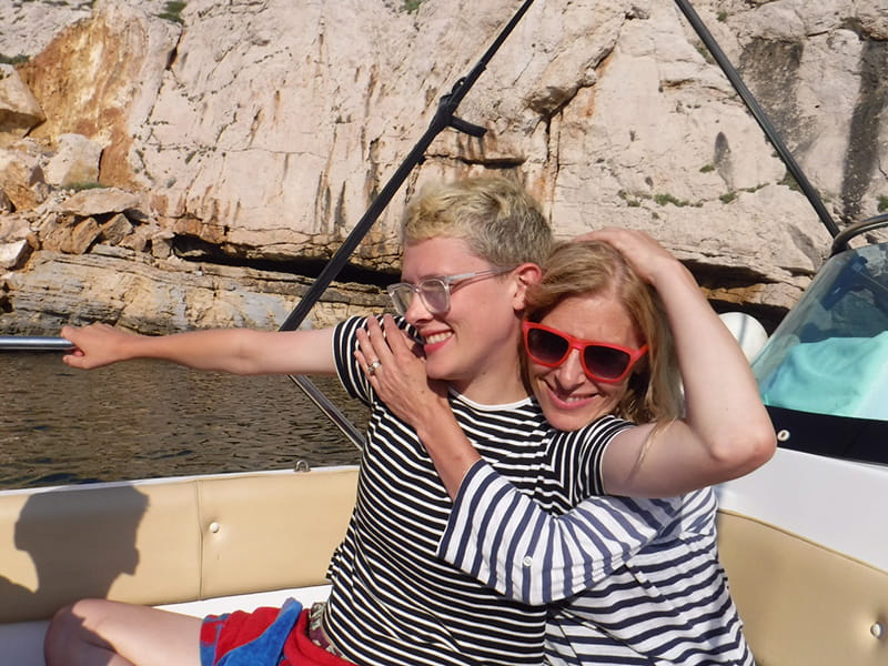 Laura Vanderpool (right) with her daughter Lindsay in 2018 enjoying a day out on the water in south France. (Photo courtesy of Laura Vanderpool)