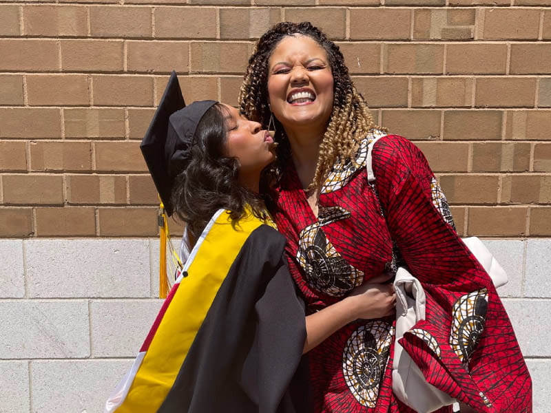 Heart transplant recipient Alicia Wilson (right) with her daughter, Shannon. (Photo courtesy of Alicia Wilson)