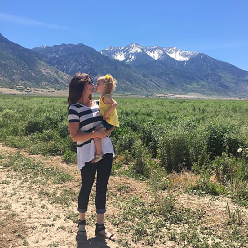 Stacey Bailey with granddaughter Avery Dorcy in Mona, Utah the day before her heart attack. (Photo courtesy of Stacey Bailey)