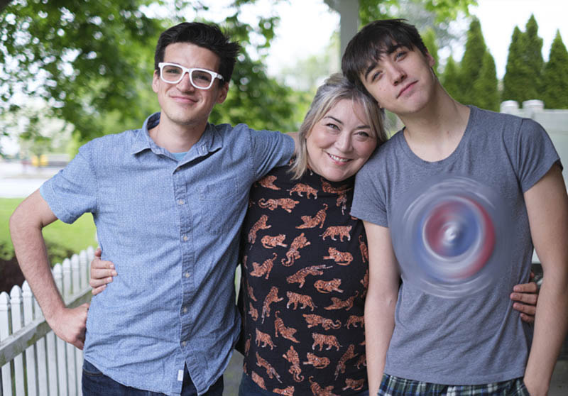 Alison Conklin with her sons, Jonas (left) and Moses (right) in 2021. (Photo courtesy of Alison Conklin)
