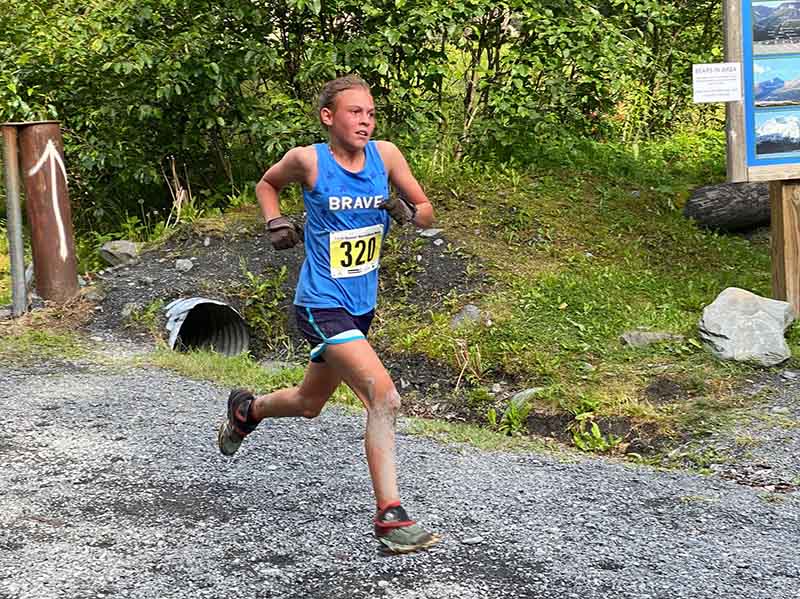 Aubrey Virgin recently ran the Mount Marathon, a 5K race with a 3,000-foot elevation gain. (Photo courtesy of the Virgin family)