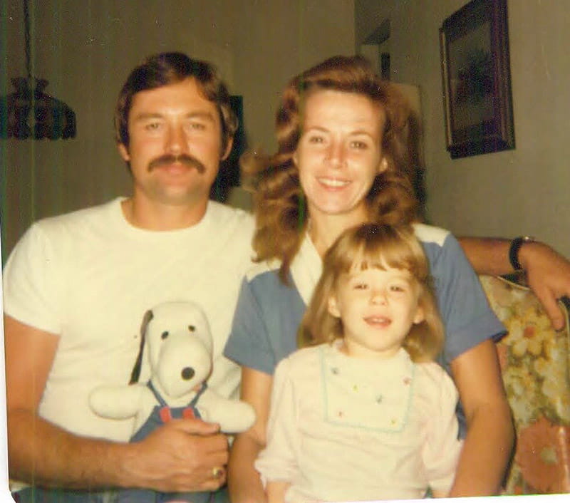 Jen Hale as a child with her parents. (Photo courtesy of Jen Hale)