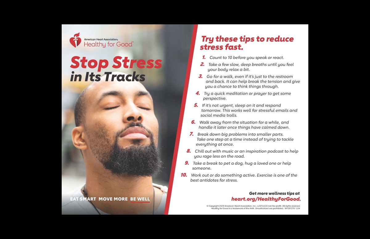 Stop stress infographic Stop stress infographic