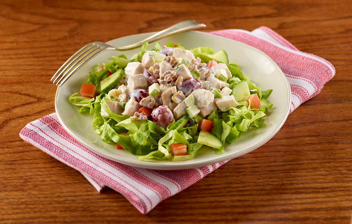 Apple And Walnut Chicken Salad With Green Salad American Heart Association Recipes