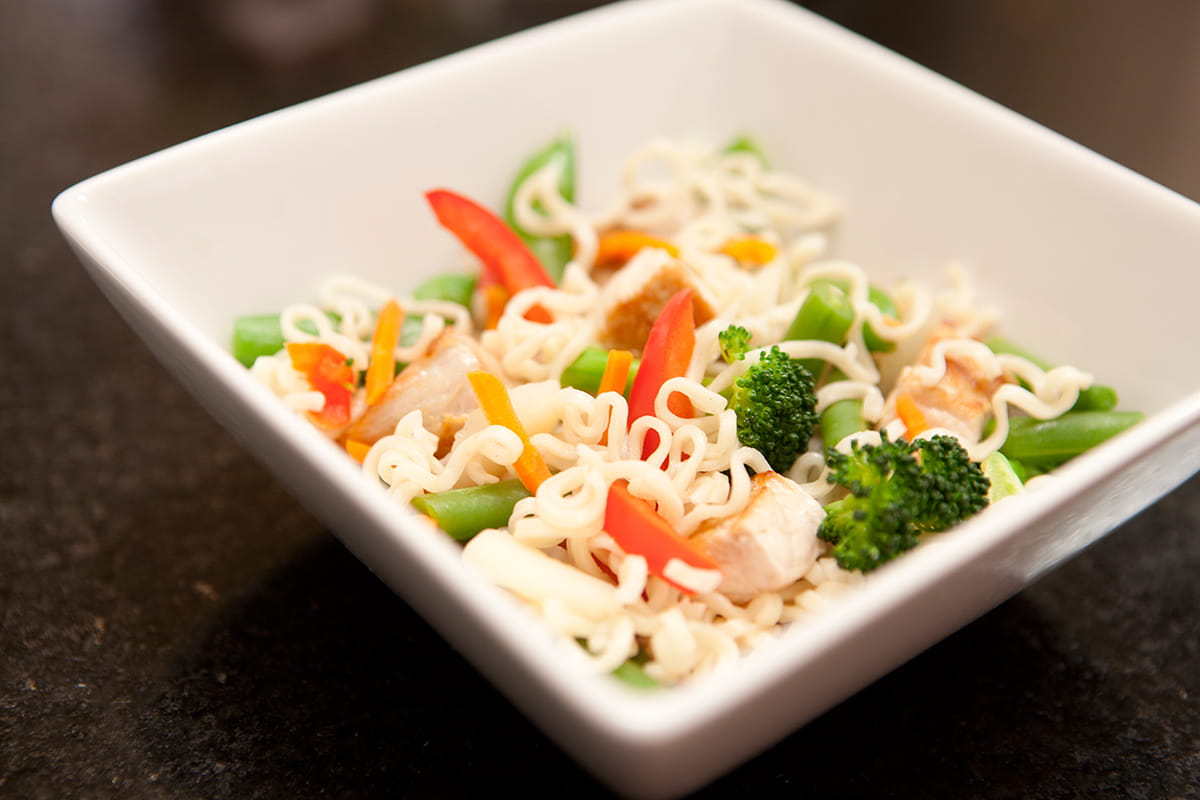 AsianStyle Noodles with Pork and Vegetables American Heart