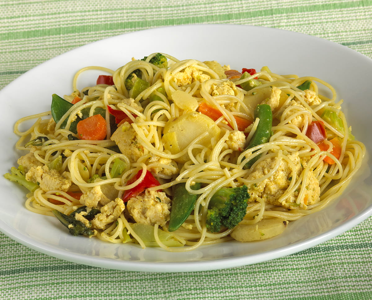 Chicken Curry Skillet With Stir Fry Veggies And Noodles American Heart Association Recipes