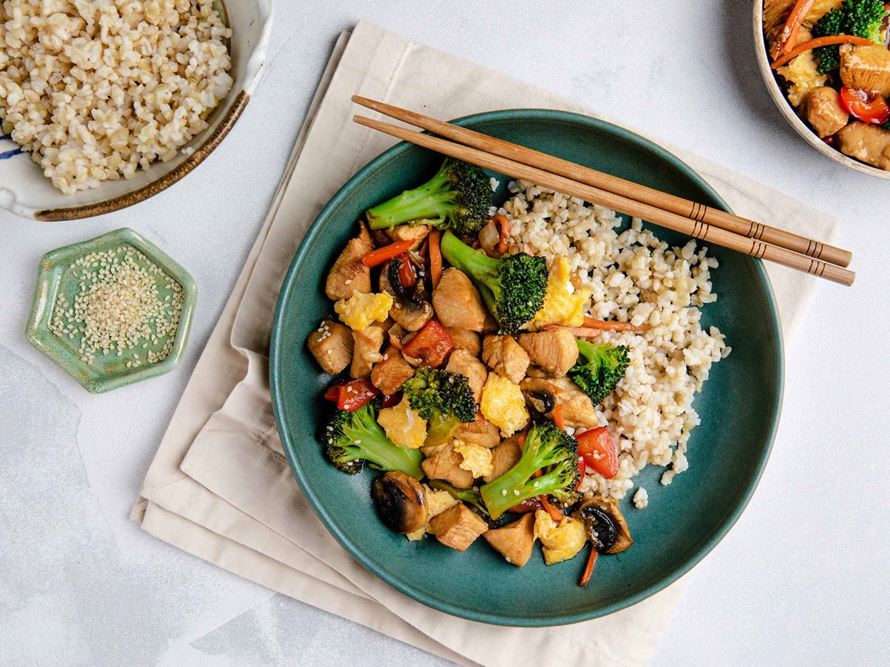 Honey Sesame Chicken Vegetable Stir Fry