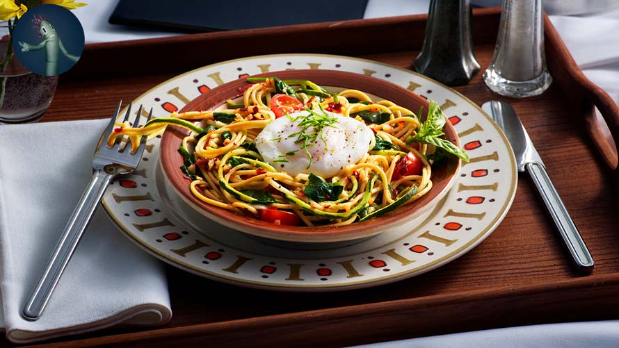 American Egg Board Noodle Zoodle Bowl Heart-Check certified recipe