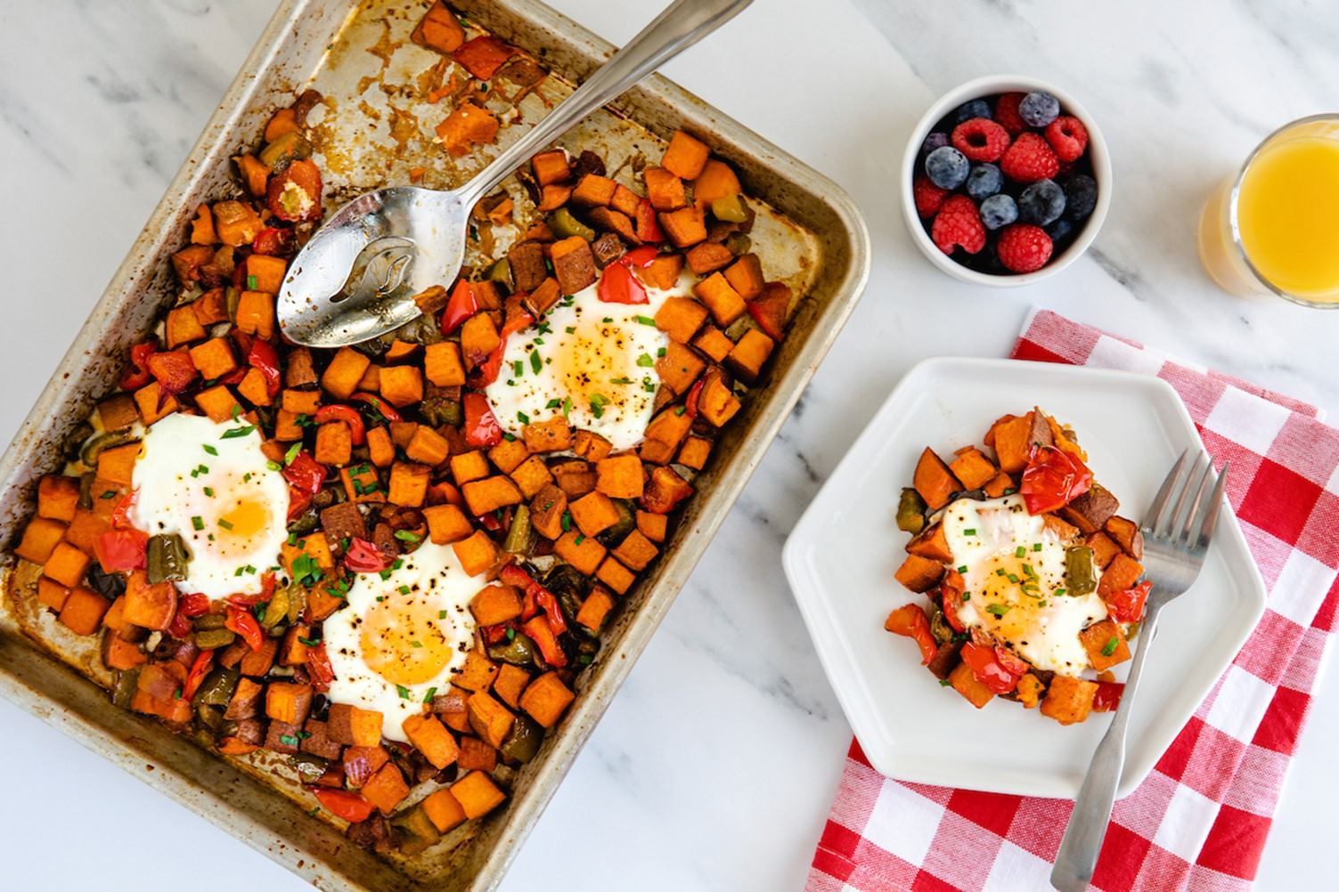 Sweet Potato and Egg Hash