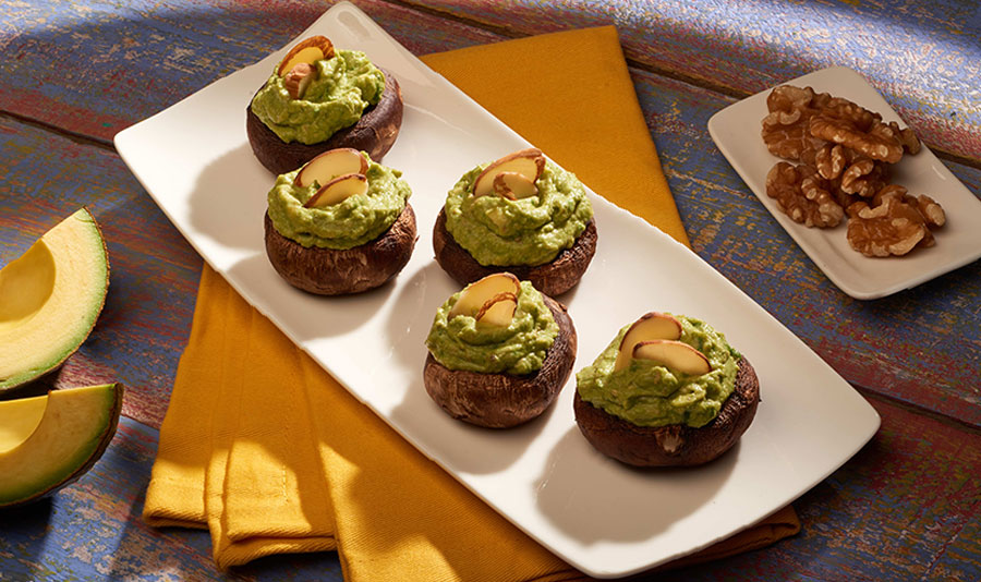 Avocados From Mexico Avocado & Spinach Stuffed Mushroom Bites Heart-Check certified recipe