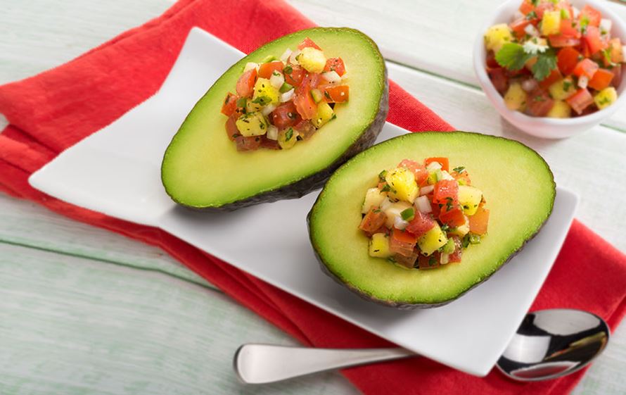 Avocados From Mexico Avocado Stuffed with Pico de Gallo Heart-Check certified recipe Avocados From Mexico Avocado Stuffed with Pico de Gallo Heart-Check certified recipe
