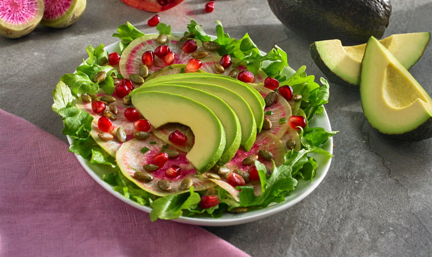 Avocado and Watermelon Radish Salad
