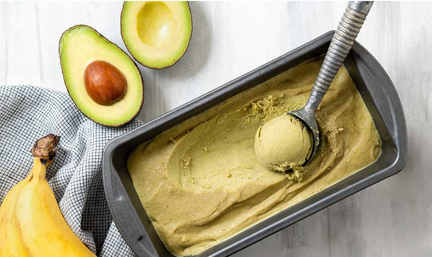 Avocado Banana Ice Cream Heart-Check certified recipe