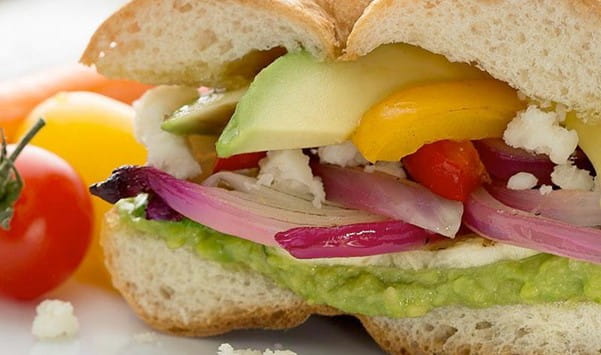 Avocado and Grilled Veggie Torta