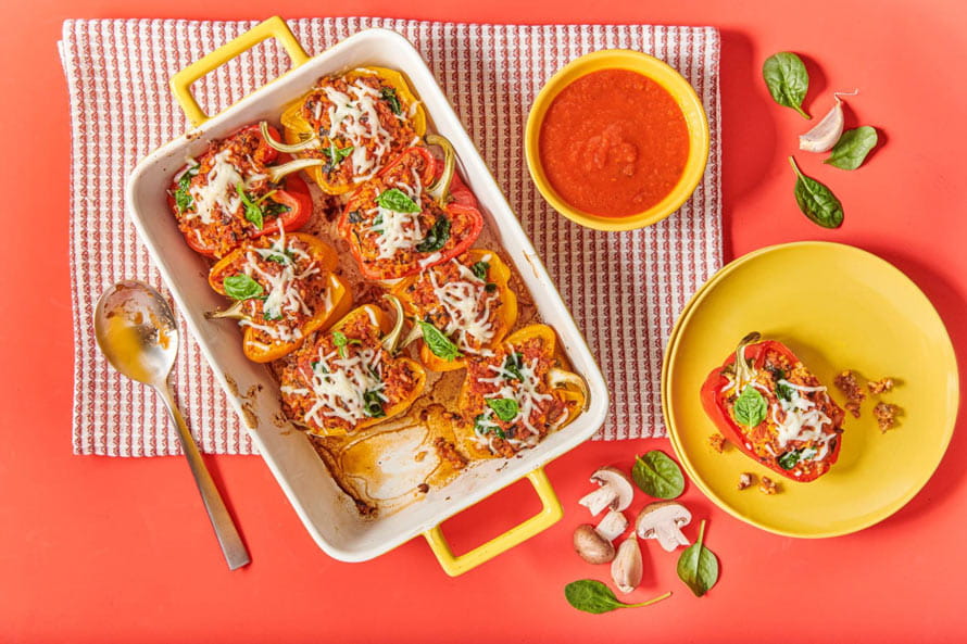 Stuffed Peppers with Ground Turkey & Veggies Heart-Check certified recipe