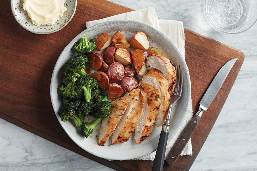 Sheet Pan Rosemary Balsamic Chicken Vegetables Upfield